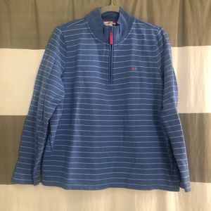 Vineyard Striped 1/4 Zip Sweater